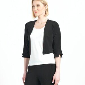 Clara Sun Woo Tulip Cuff Shrug - Black
